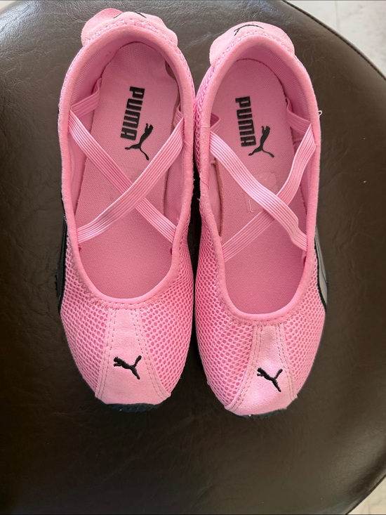 Puma Other - Puma Pink Girls' Ballet-Style Sneakers with Crisscross Straps